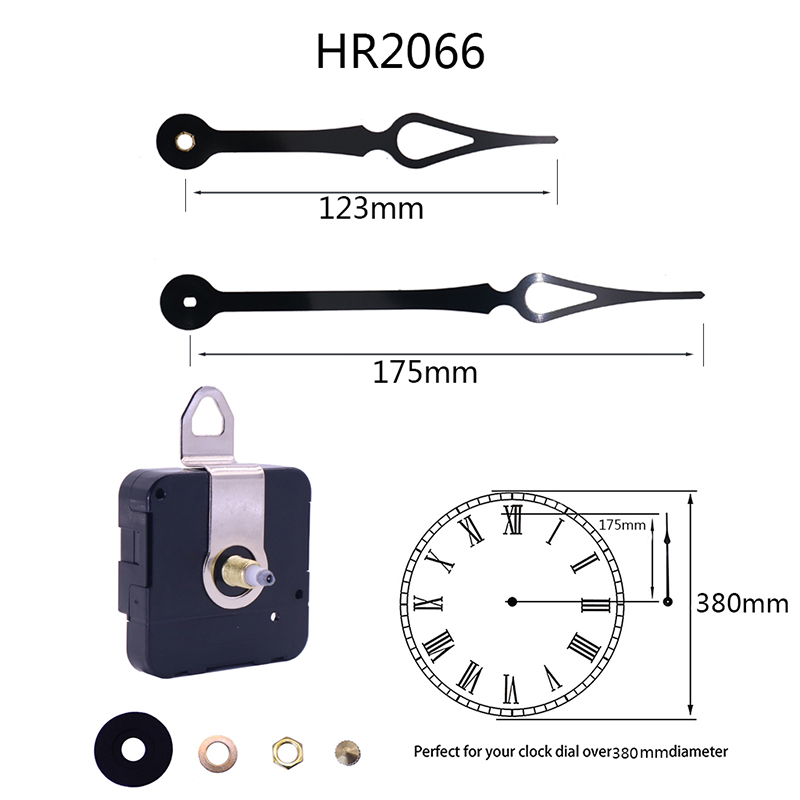 Don HR1688-17mm cái men xoắn lớn đồng hồ di chuyển và 206 đồng hồ màu đen